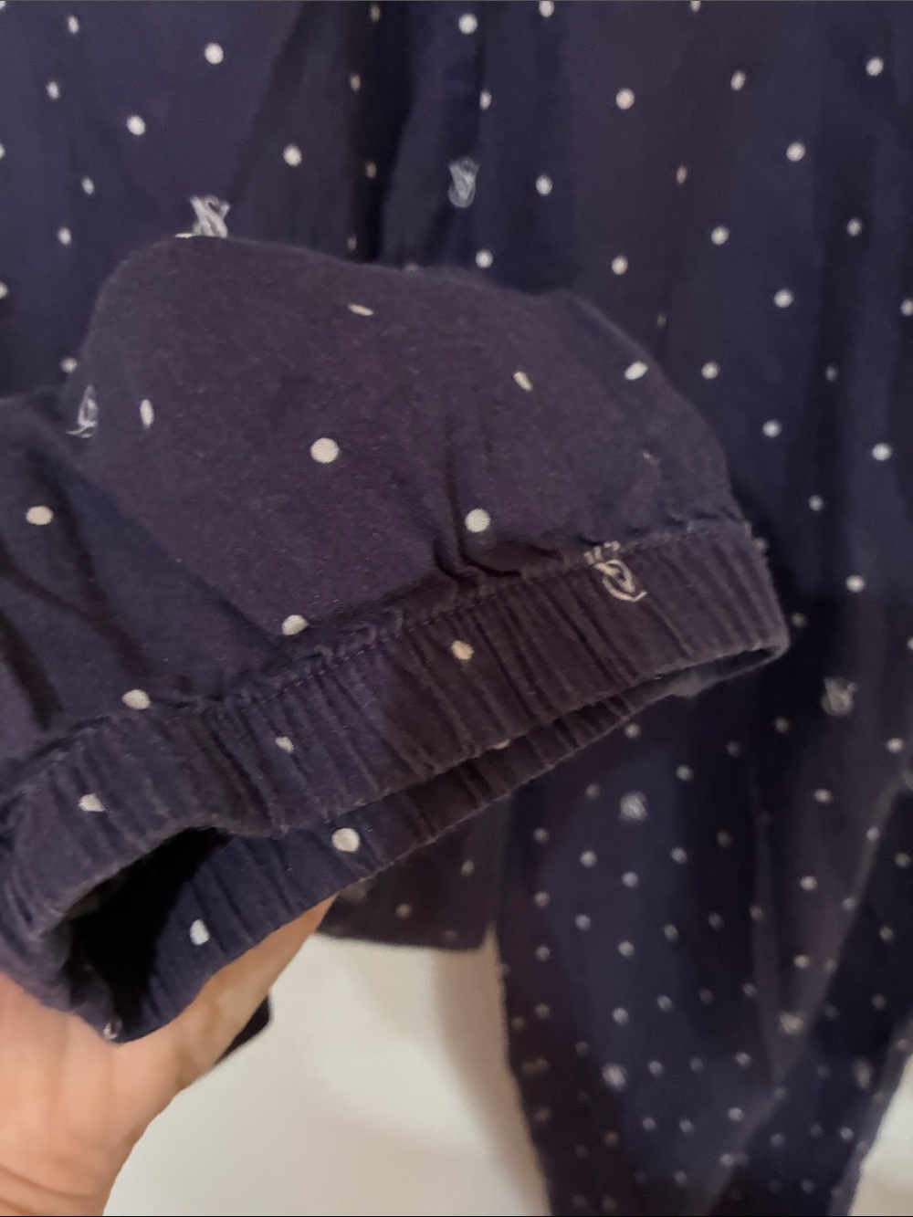 Victoria's Secret Navy Blue Polka Dot Pajama Pants - Picture 6 of 8